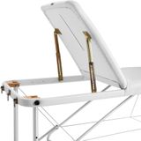 tectake® - 3 Zones massagetafel wit met rolkussens en draagtas - 404635