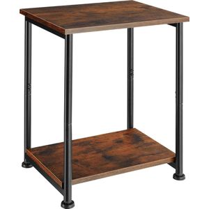 tectake® Beistelltisch, Industrial Style, mit 2 Ablagen, 38,5 x 30 x 51,5 cm