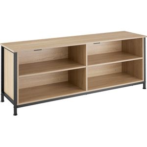 tectake TV-meubel Navan 147x41x60,5cm - Industrieel licht hout, eiken Sonoma - 404719 - bruin Massief hout 404719
