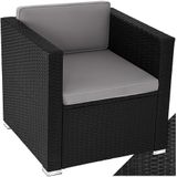 tectake® Rattansessel , widerstandsfähig, inklusive Sitz- und Rückenpolster, 70 x 69 x 65cm