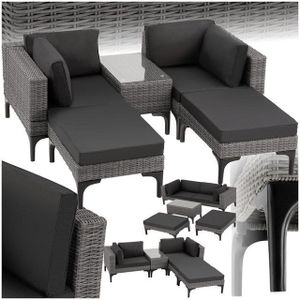 Wicker - Bellaria - Loungeset - Grijs - Aluminium Frame