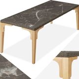 Wicker tafel Foggia 196x87x76cm - natuur