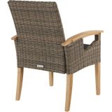 tectake Rattanstuhl Rattan Stuhl (Komplettset, 1 St), Hochwertiges Geflecht aus UV-beständigem Polyrattan