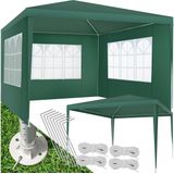 TectakeÂ® - Gartenpavillon Partyzelt Baraban 3x3m mit 3 Seitenteilen - grün