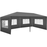 Tuinpaviljoen Vivara 6x3m met 5 zijdelen - grijs