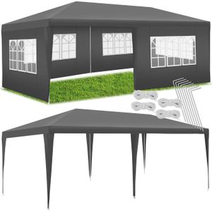 Tuinpaviljoen Vivara 6x3m met 5 zijdelen - grijs