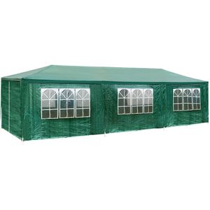 Tuinpaviljoen Elasa 9x3m met 8 zijdelen - groen