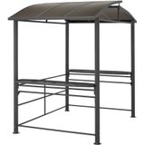 tectake Pavillon Grillpavillon, mit 3 Seitenteilen, (240 x 150 x 234 cm, Komplettset), wetterfest und flammenhemmend