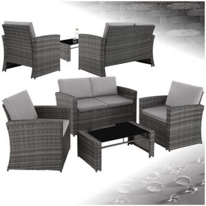 Wicker lounge Lucca - grijs/lichtgrijs