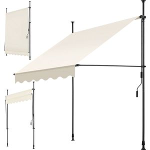 Klemluifel met zwengel, in hoogte verstelbaar - 150 x 180 cm, beige