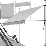 tectake® Klemmmarkise, mit Handkurbel, höhenverstellbar 211 - 304 cm, einfache Montage