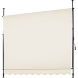 Klemluifel met zwengel, in hoogte verstelbaar - 250 x 180 cm, beige