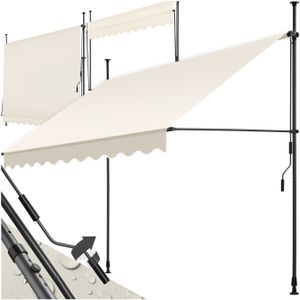Klemluifel met zwengel, in hoogte verstelbaar - 250 x 180 cm, beige
