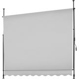 Klemluifel met zwengel, in hoogte verstelbaar - 250 x 180 cm, lichtgrijs