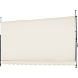 Klemluifel met zwengel, in hoogte verstelbaar - 350 x 180 cm, beige