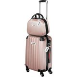 Tectake®- Kofferset Handbagage Reiskoffers Beautycase Trolley Cleo - 4-delig met Bagageweger