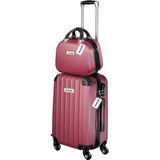 tectake® - reiskoffers - Kofferset Cleo 4-delig met bagageweger - rood