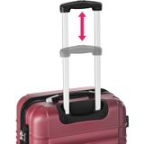 tectake®- Kofferset reiskoffers handbagage Mila 4-delig met bagageweegschaal en bagagelabel - rood - 404991
