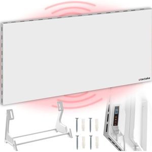 tectake® Hybride Infraroodpaneel - Verwarming - Wit - 1100 Watt