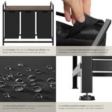 tectake - Wassorteerder - Wasmand - 3 Vakken - Industriële Stijl - 34x93,5x72cm