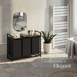 tectake - Wassorteerder - Wasmand - 3 Vakken - Industriële Stijl - 34x93,5x72cm