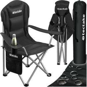 Tectake - Campingstoel - Opvouwbare Stoel - Inclusief Bekerhouder - Luxe Outdoorstoel