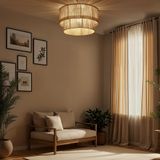 tectake® Plafondlamp Boho - Hanglamp van Jute - 40W - Decoratieve Verlichting