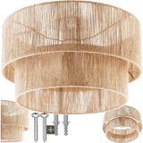 tectake® Plafondlamp Boho - Hanglamp van Jute - 40W - Decoratieve Verlichting