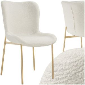 tectake® Polsterstuhl, ergonomische Form mit hoher Rückenlehne, bodenschonende Kunststoffkappen, 54 x 62 x 90 cm