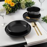 Tectake - Una - Serviesset - Aardewerk - 24 Delig - Voor 6 Personen - Magnetron- en Vaatwasmachinebestendig