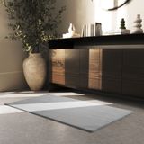 Tectake - Soft Zone - Vloerkleed - Grijs - 80 x 150 cm, Antislip Onderkant