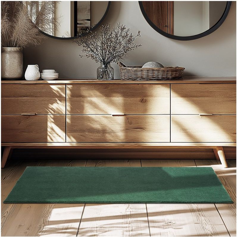 Soft Zone - Vloerkleed - Groen - 80 x 150 cm - Polyester met Antislip Onderkant