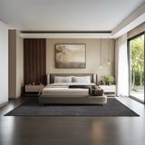 tectake® Kortpolig Vloerkleed - 200 x 290 cm - Antraciet - Tapijt voor Woonkamer, Slaapkamer, Eetkamer - Onderhoudsvriendelijk en Wasbaar - Antislip Ondertapijt - Allergievriendelijk - Diverse maten en kleuren