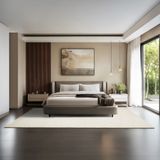 tectake® Kortpolig Vloerkleed - 200 x 290 cm - Creme - Tapijt voor Woonkamer, Slaapkamer, Eetkamer - Onderhoudsvriendelijk en Wasbaar - Antislip Ondertapijt - Allergievriendelijk - Diverse maten en kleuren