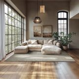 Soft Zone - Vloerkleed - Zandkleur - 200 x 290 cm - Polyester, Antislip Onderkant