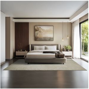 Kortpolig vloerkleed Soft Zone - zandkleur, 200 x 290 cm