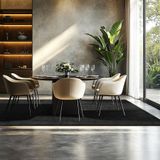 tectake® Kortpolig Vloerkleed - 200 x 290 cm - Zwart - Tapijt voor Woonkamer, Slaapkamer, Eetkamer - Onderhoudsvriendelijk en Wasbaar - Antislip Ondertapijt - Allergievriendelijk - Diverse maten en kleuren