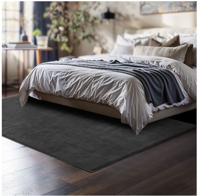 Soft Zone - Vloerkleed - Grijs - Polyester - Antislip Onderkant