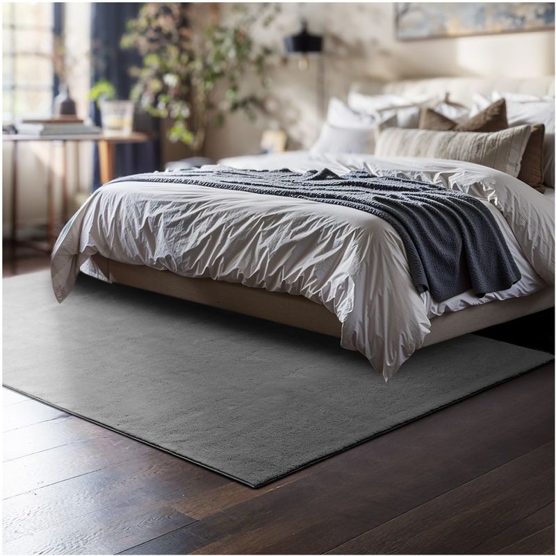 Vloerkleed - Grijs - Polyester