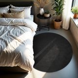 Soft Zone - Vloerkleed - Zwart - Kortpolig - Ø 120 cm