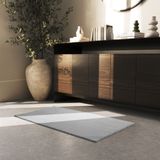 Tectake - Soft Zone - Vloerkleed - Grijs - 60 x 110 cm, Laagpolig, Antislip Onderkant