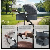 Combi-kinderwagen Mats, opvouwbaar, 5-puntsgordel - antraciet
