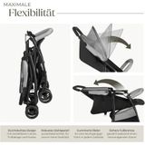 tectake Kombi-Kinderwagen Buggy-Kinderwagen, klappbar, mit 5-Punkt-Gurt, Bremse und Schutzbügel