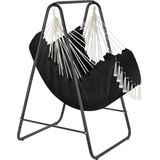tectake® Hängesessel, 3 extra dicke Kissen, Belastbarkeit 160 kg, große Zierquasten, 85 x 100 x 154,5 cm
