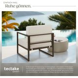 tectake® Garten-Loungesessel, Dicke des Sitzpolsters 14 cm, pulverbeschichtetes Stahlgestell, 74 x 78 x 85 cm