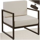 tectake® Garten-Loungesessel, Dicke des Sitzpolsters 14 cm, pulverbeschichtetes Stahlgestell, 74 x 78 x 85 cm
