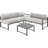 tectake® Sitzgruppe, aus Aluminium, 6-fach verstellbare Rückenlehne, bodenschonende Kunststofffüße