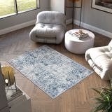 Vloerkleed - Blauw - 100% Wol