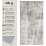 tectake - Nadira - Vloerkleed - Beige/Grijs - Laagpolig, Wasbaar, Antislip Onderkant