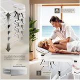 Tectake - Ko Tao - Massagetafel - Wit - 3 Zones, Aluminiumframe, Inklapbaar